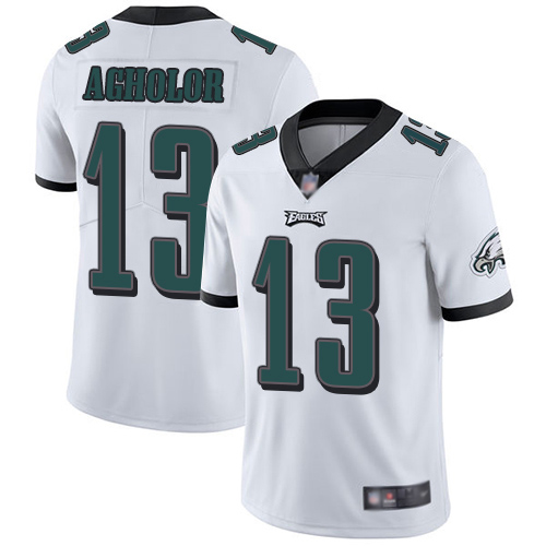 Men Philadelphia Eagles 13 Nelson Agholor White Vapor Untouchable NFL Jersey Limited Player Football